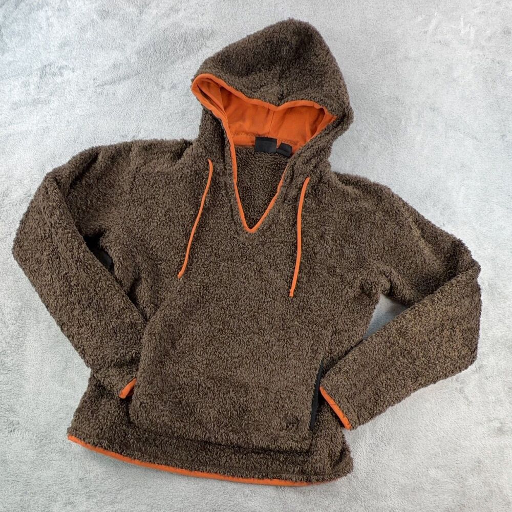 Mountain Hardwear Women's Fleece Hoodie Pullover Brown Size S Long Sleeve